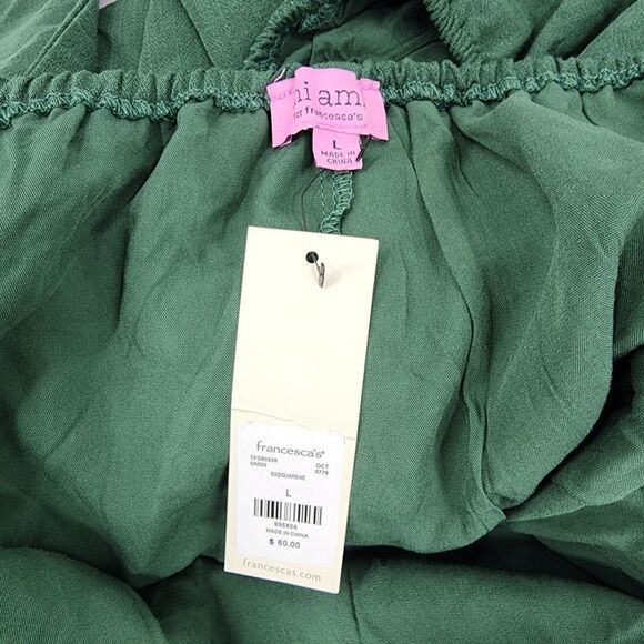 Francesca’s Alexia bow back mini dress green L NWT - Picture 7 of 8